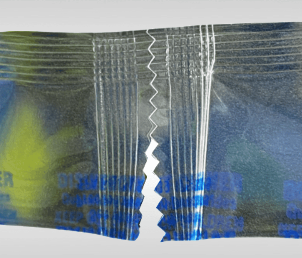 incomplete cut on packages from flow wrapper