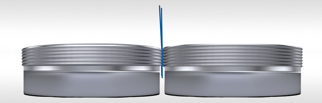 fin wheel bearing test engage fin wheels with packaging material between them