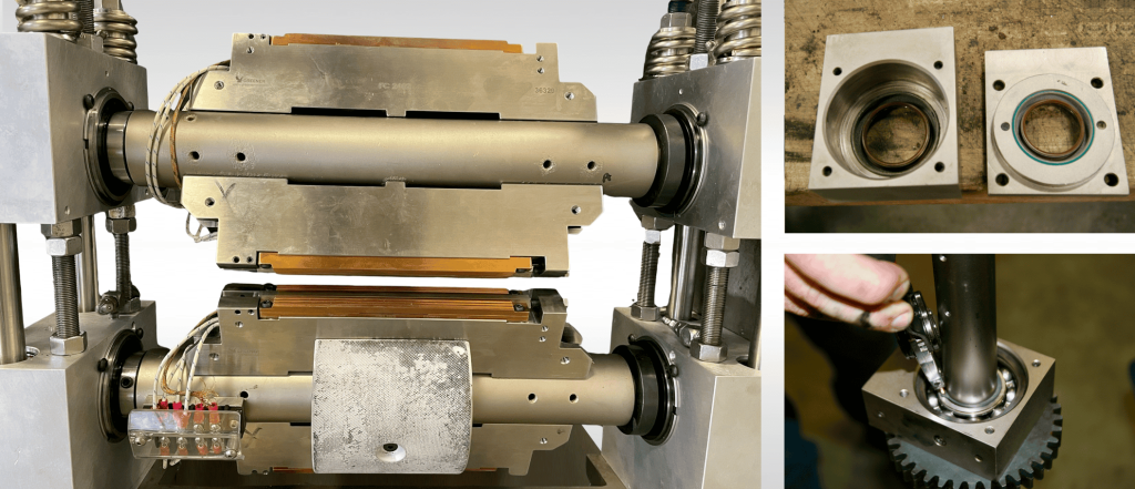 Bearings and Bearing Blocks on a Flow Wrapper Cutting and Sealing Head Packaging Solutions