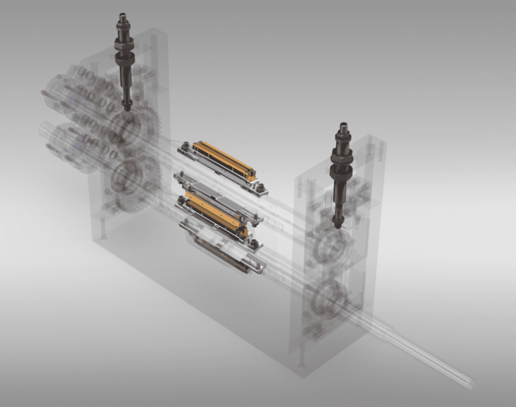 Flow Wrapper Cutting Sealing Head_Clearance Adjustment Rods and Sealing Jaws